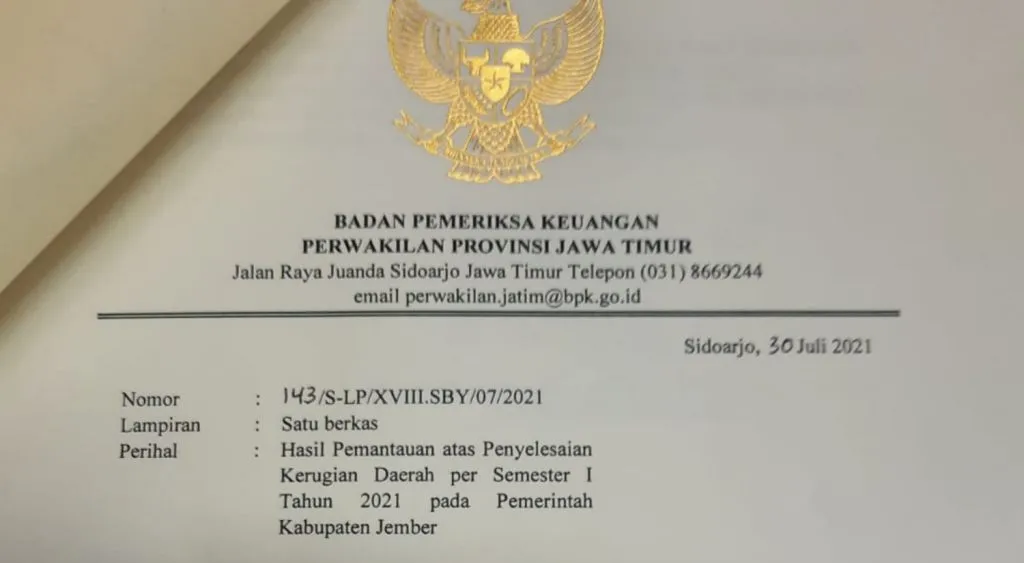 Diduga Ada Kerugian Negara Rp 200 M Lebih, BPK Turunkan Tim Audit ke Pemkab Jember