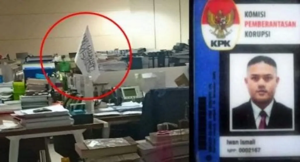 Eks Satpam KPK Sengaja Taruh Bendera HTI di Ruang Kerja, Lalu Fotonya Disebar
