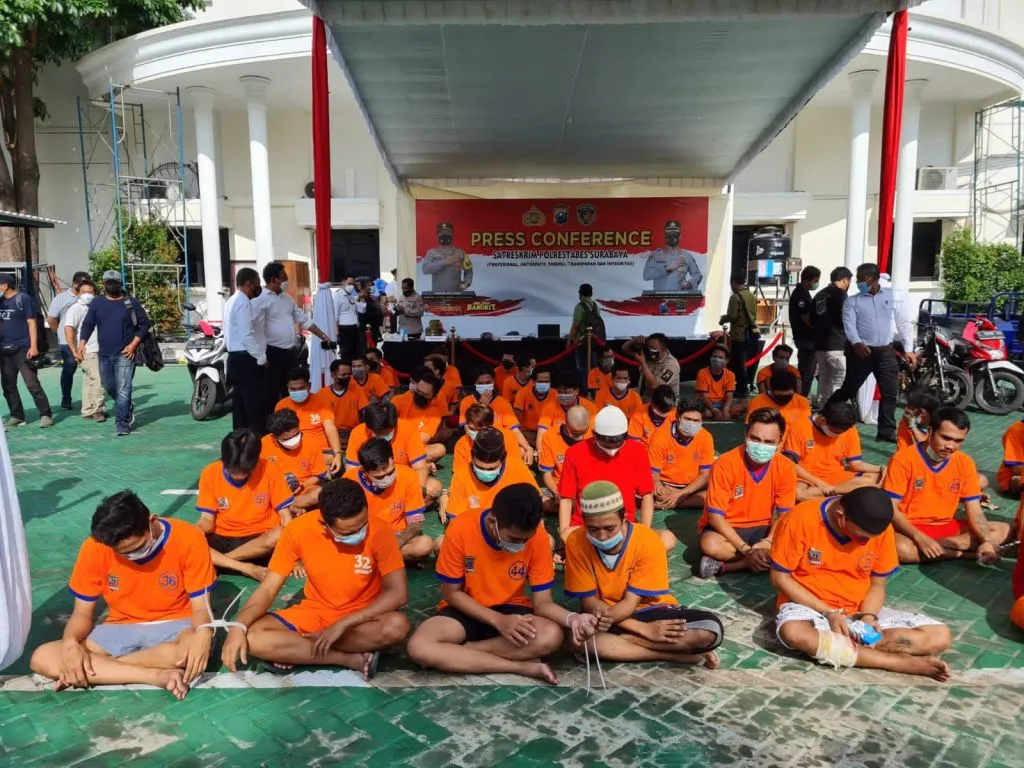 1 Bulan, 49 Tersangka Kejahatan Digulung Polrestabes Surabaya