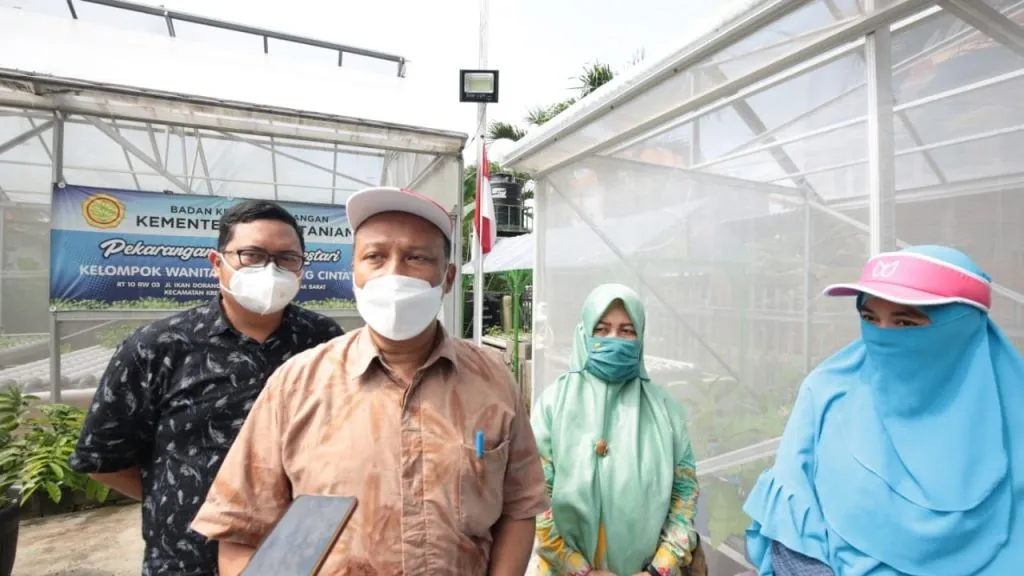 Panen Sayur Hidroponik di Kampung Juara Proklim KLHK
