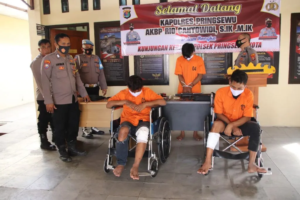 2 dari 3 Pembobol Counter HP dan Kotak Amal, Ditembak Jajaran Polsek Pringsewu Kota