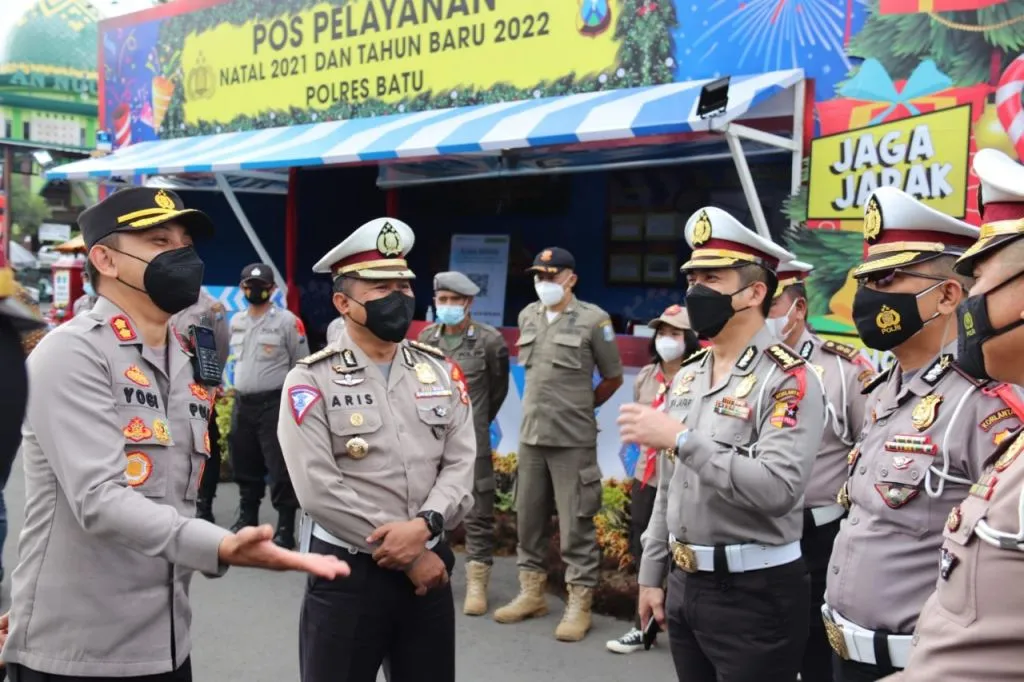 Kapolres Batu Dampingi Pamatwil Korlantas Polri, Tinjau Alun-Alun