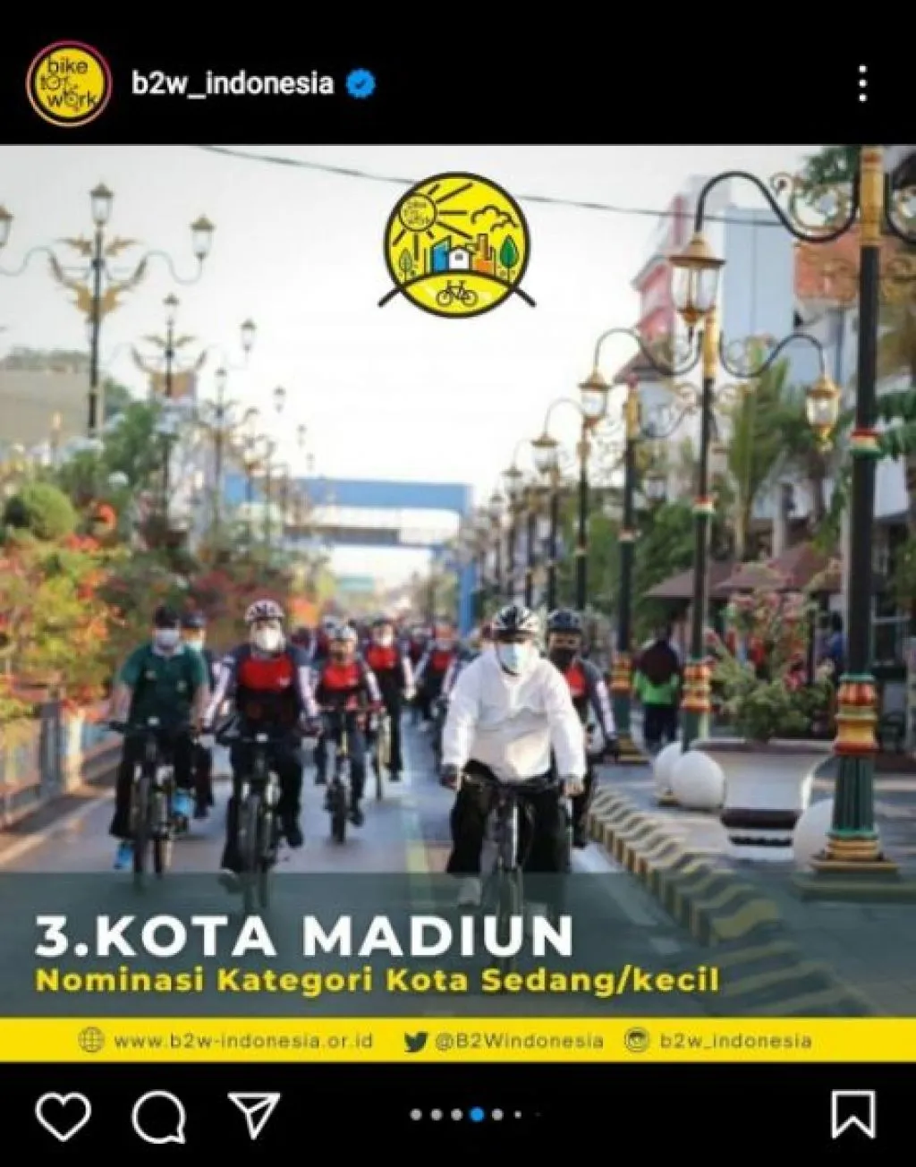 Kota Madiun Masuk Nominasi Bike to Work