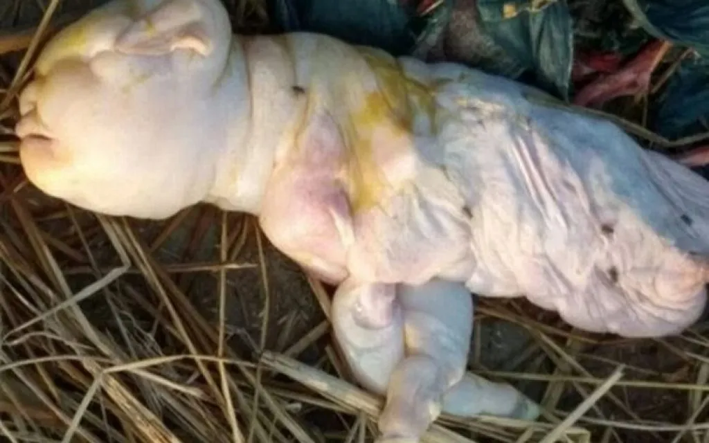 Telah Lahir, Anak Kambing Berwajah Manusia dan Tak Berbulu