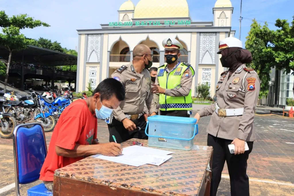Puluhan Kendaraan Hasil Razia Malam Tahun Baru Dikembalikan