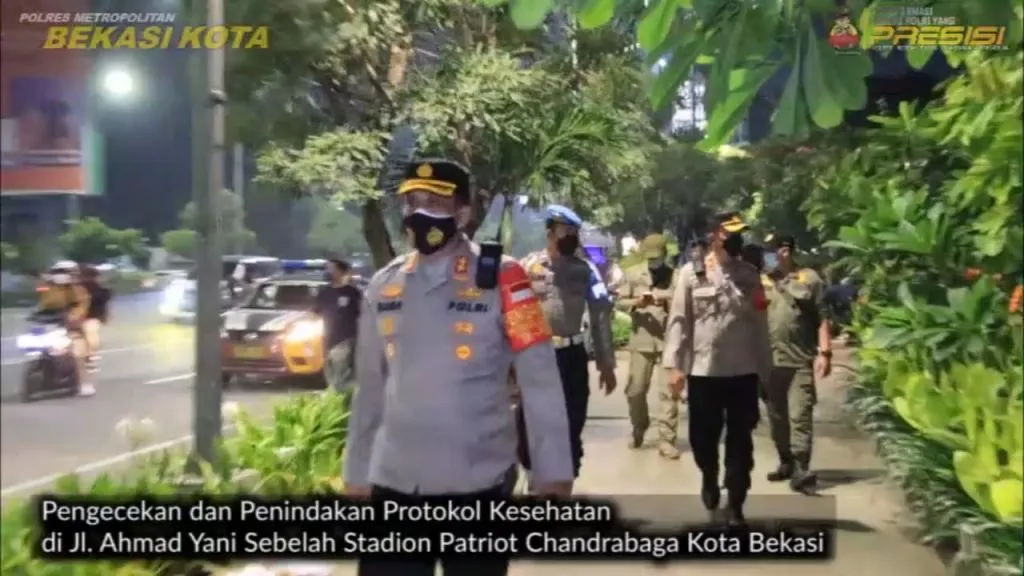 Polres Metro Bekasi Kota bersama Forkopimda Gelar Patroli Protokol Kesehatan