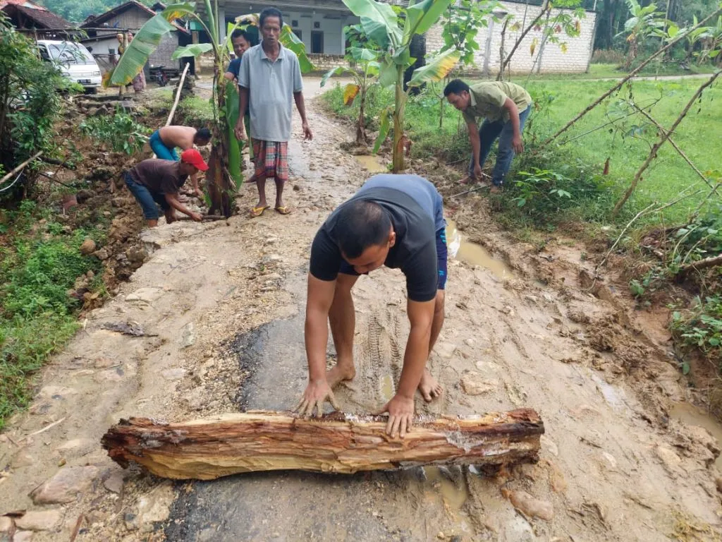 Tak Kunjung Diperbaiki, Warga di Sumenep Tanam Pohon Pisang di Jalan Rusak