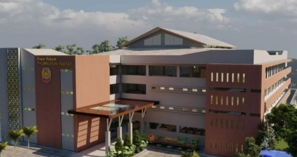Pertama di Papua, Bangunan Gedung Hijau dan BIM Pasar Thumburuni