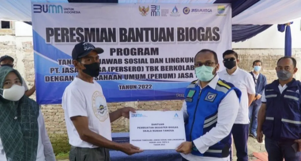 Jasa Marga Salurkan Rp150 Juta Untuk Pembangunan Biogas