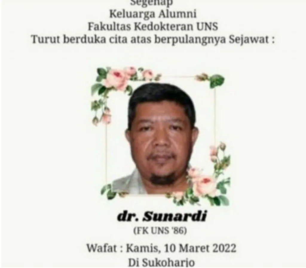 Soal Ditembaknya dr.Sunardi, Ini Pernyataan Resmi IDI Sukoharjo