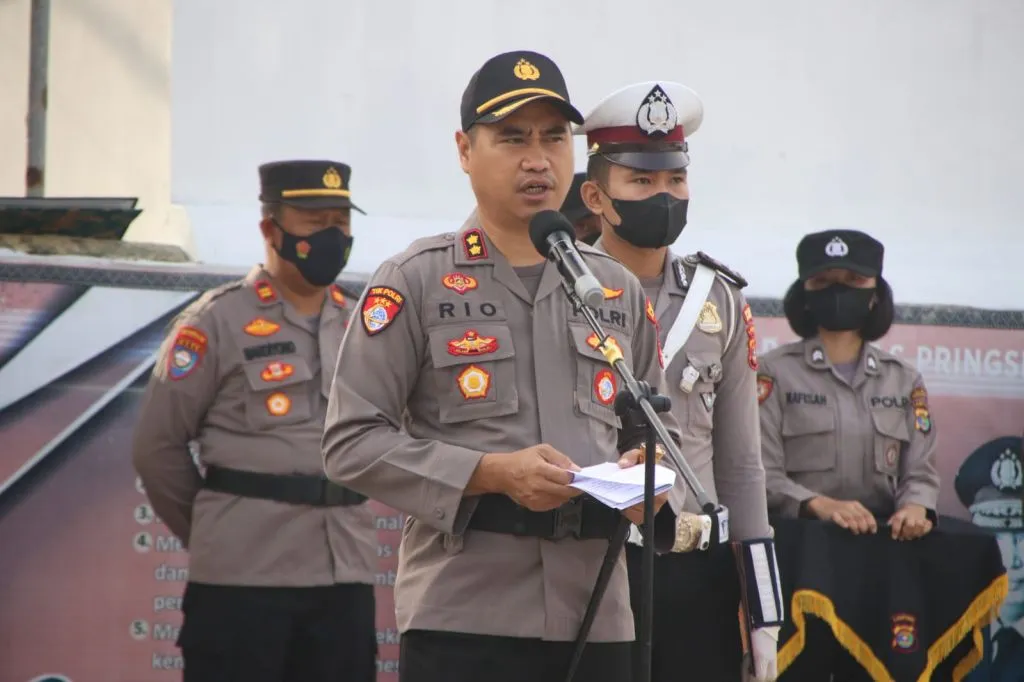 Kapolres Pringsewu Pimpin Upacara Korp Report Kenaikan Pangkat