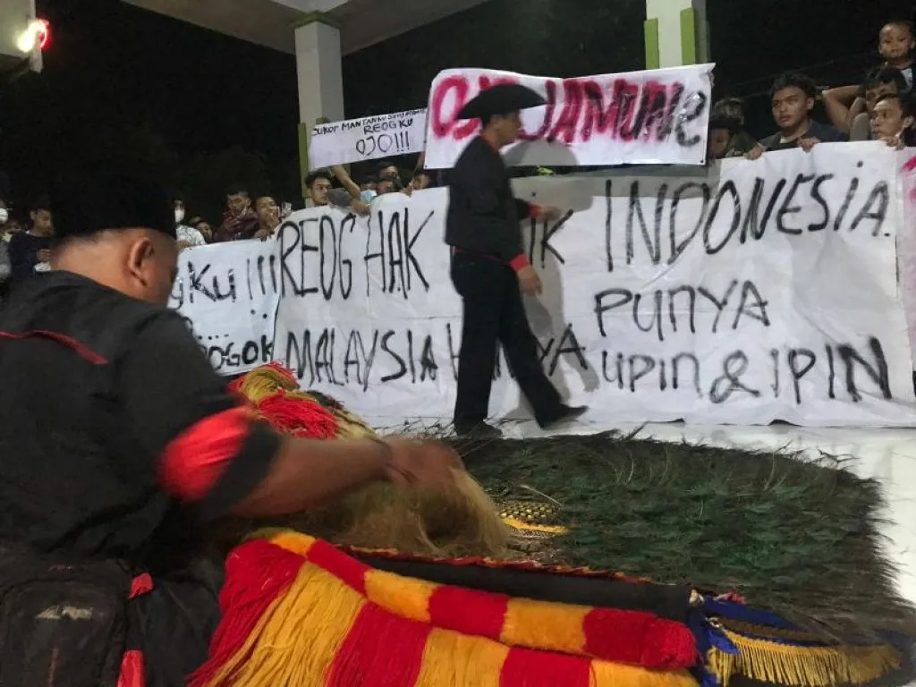 Protes Klaim Malaysia, Warga dan Seniman Reog Kabupaten Madiun Gelar Aksi