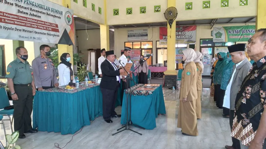 Dua Perangkat Desa Watesari Resmi Dilantik oleh PLH Kades Watesari