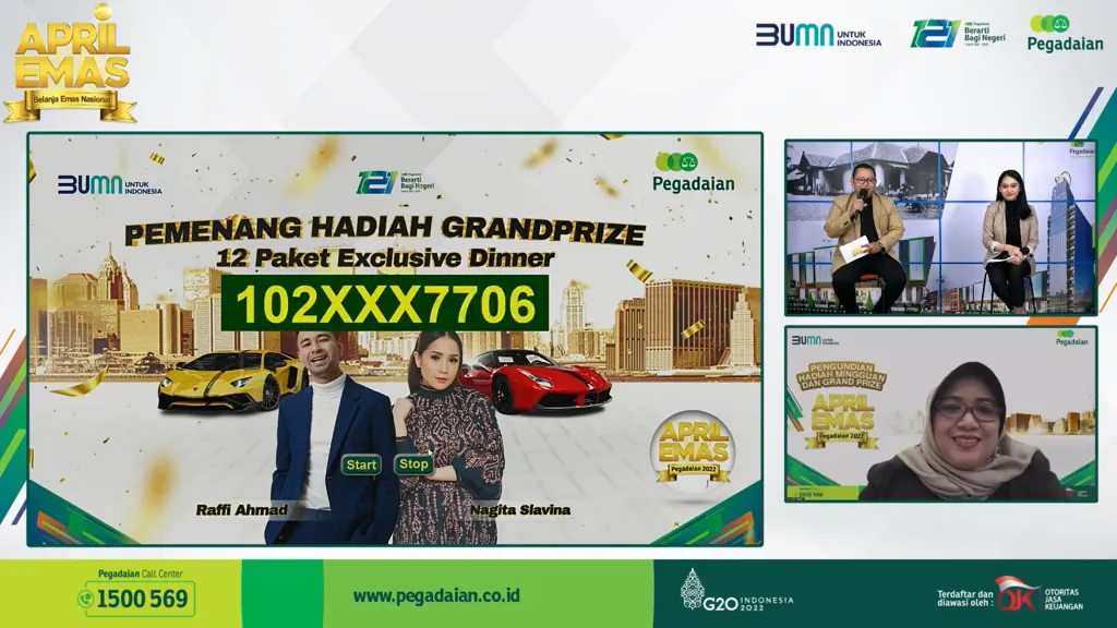 Beruntung, 12 Nasabah Pegadaian Bisa Makan Malam dengan Raffi Ahmad dan Nagita Slavina