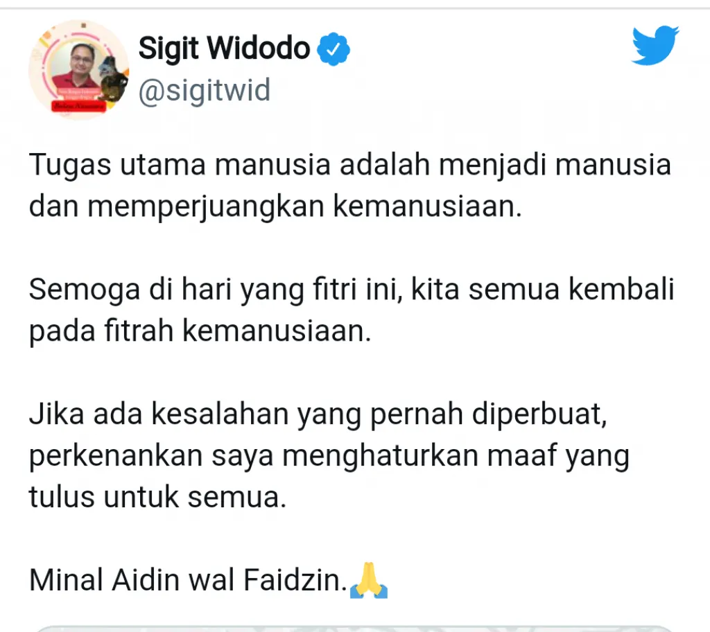Lebaran, Jubir PSI Minta Maaf