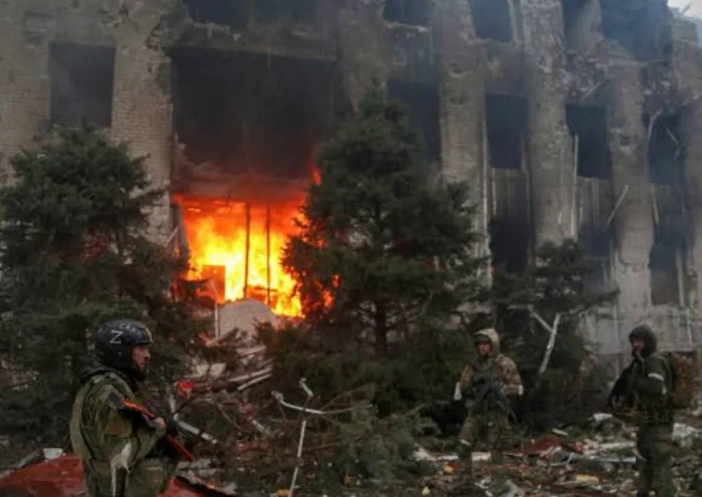 Kota Donbass, Ukraina Luluh Lantak Dihancurkan Rusia