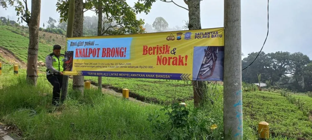 Satlantas Polres Batu Beri Himbauan Keras Terkait Knalpot Brong