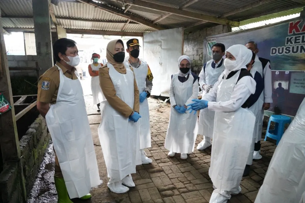 Gubernur Jatim Kunker di Kota Batu, Lihat Pelaksanaan Vaksinasi PMK Tahap II
