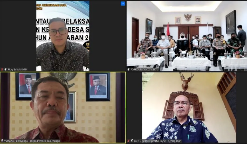 Ditjen Bina Desa Pemdes Kemendagri Pantau Pelaksanaan Pilkades Lewat Zoom Meeting