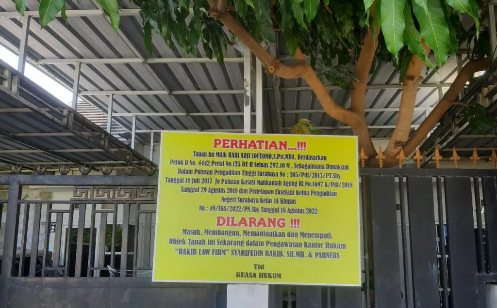 Pengadilan Akan Eksekusi Rumah di Medokan Ayu, Atas Permohonan Syarifudin Rakib