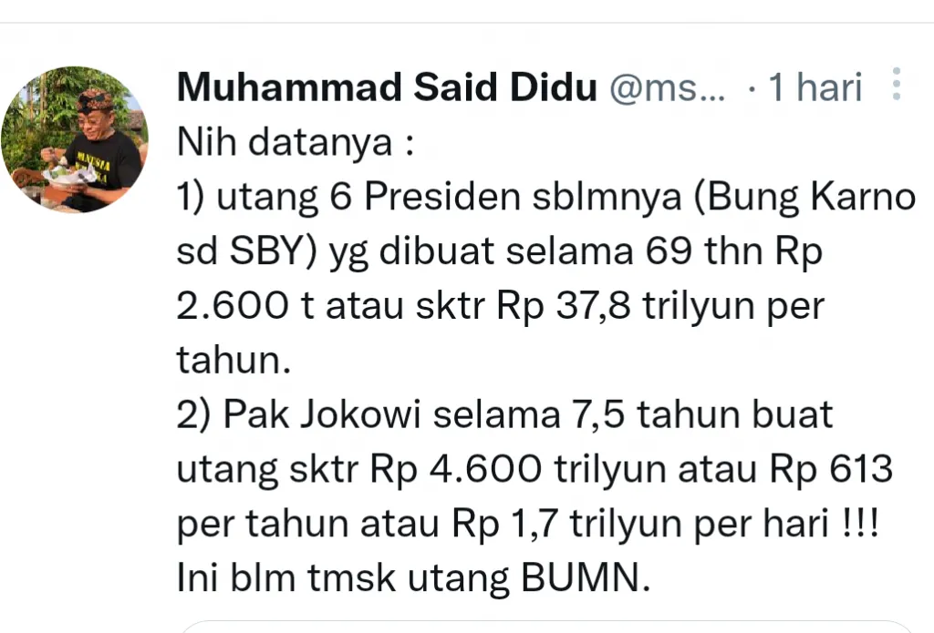 Said Didu: 44 Persen Penerimaan Negara untuk Bayar Utang