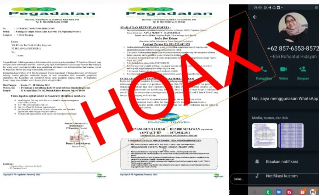 Beredar Penipu Berkedok Rekrut Karyawan Catut Nama Direksi Pegadaian, Ini Faktanya