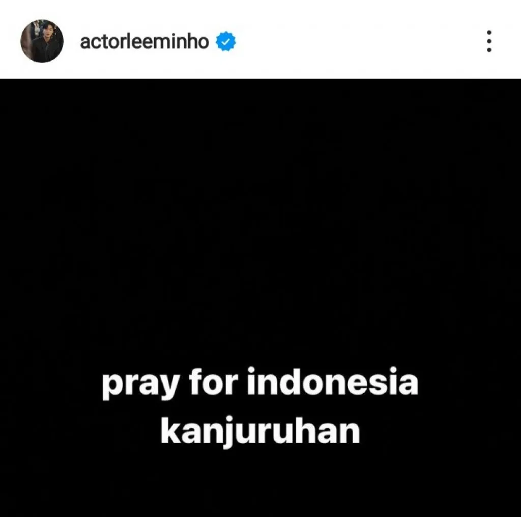 Lee Min Ho juga Berduka Atas Tragedi Kanjuruhan