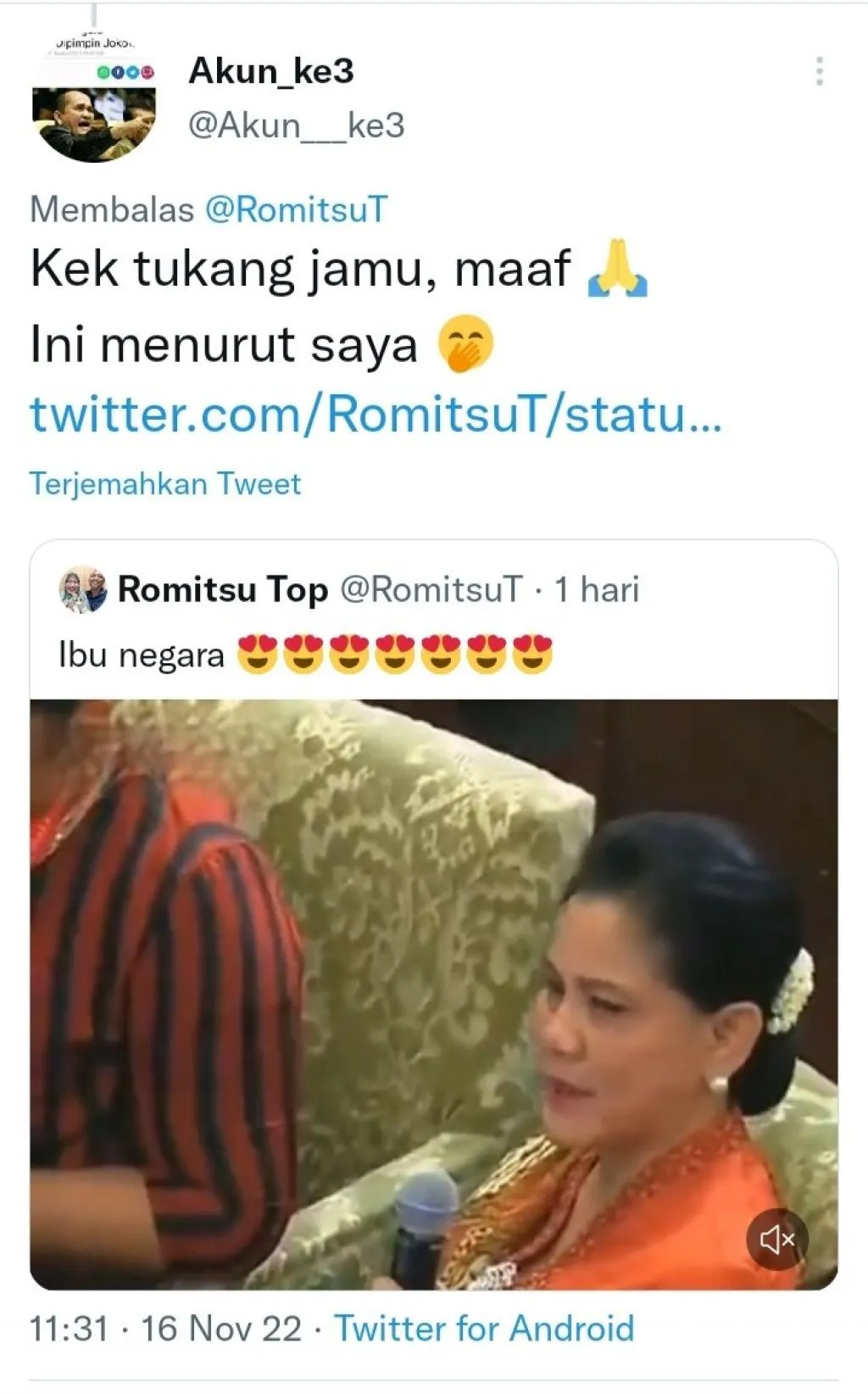 Ibu Negara Indonesia Dihina lagi