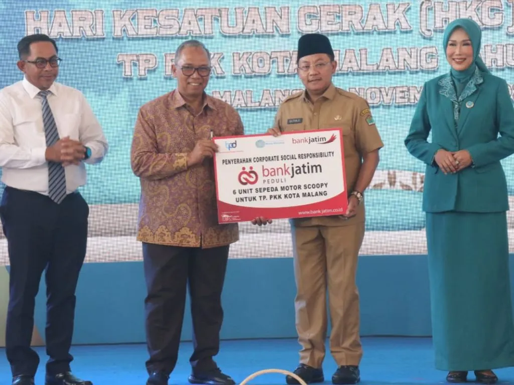 Bank Jatim Bantu PKK Kota Malang Sepeda Motor