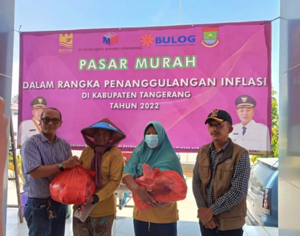 Efek Inflasi di Wilayah, Kecamatan Teluknaga Buka Bazar Pasar Murah