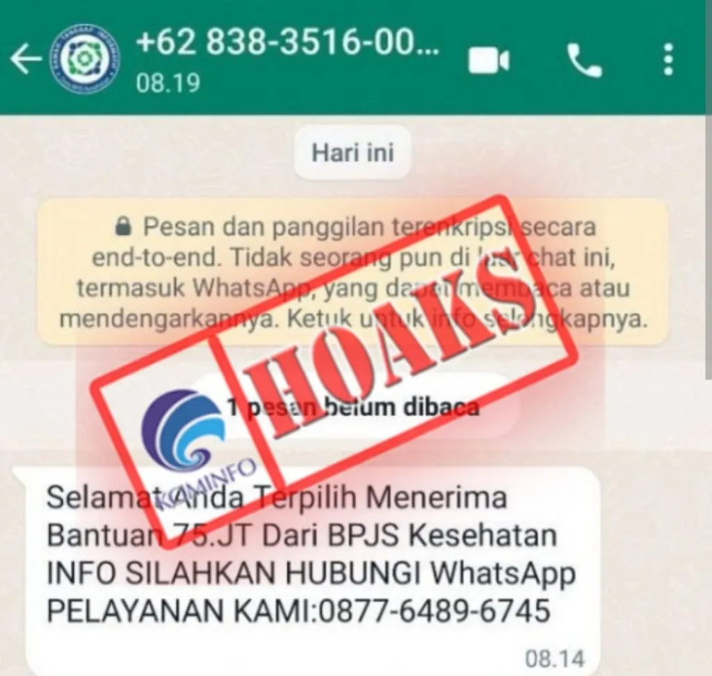 Waspada, Marak Penipuan Berkedok BPJS Kesehatan di Whatsapp!