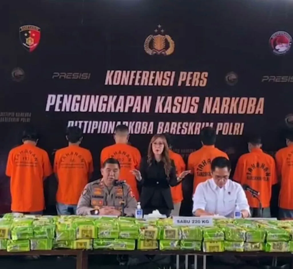Bareskrim Tangkap 7 Tersangka Dalam Pengungkapan 220 Kg Sabu Asal Malaysia, 1 DPO