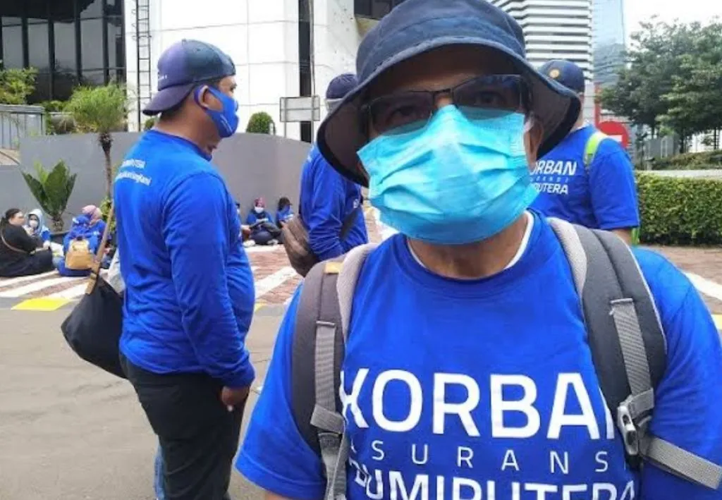 Para nasabah Bumiputera saat unjuk rasa beberapa waktu lalu 