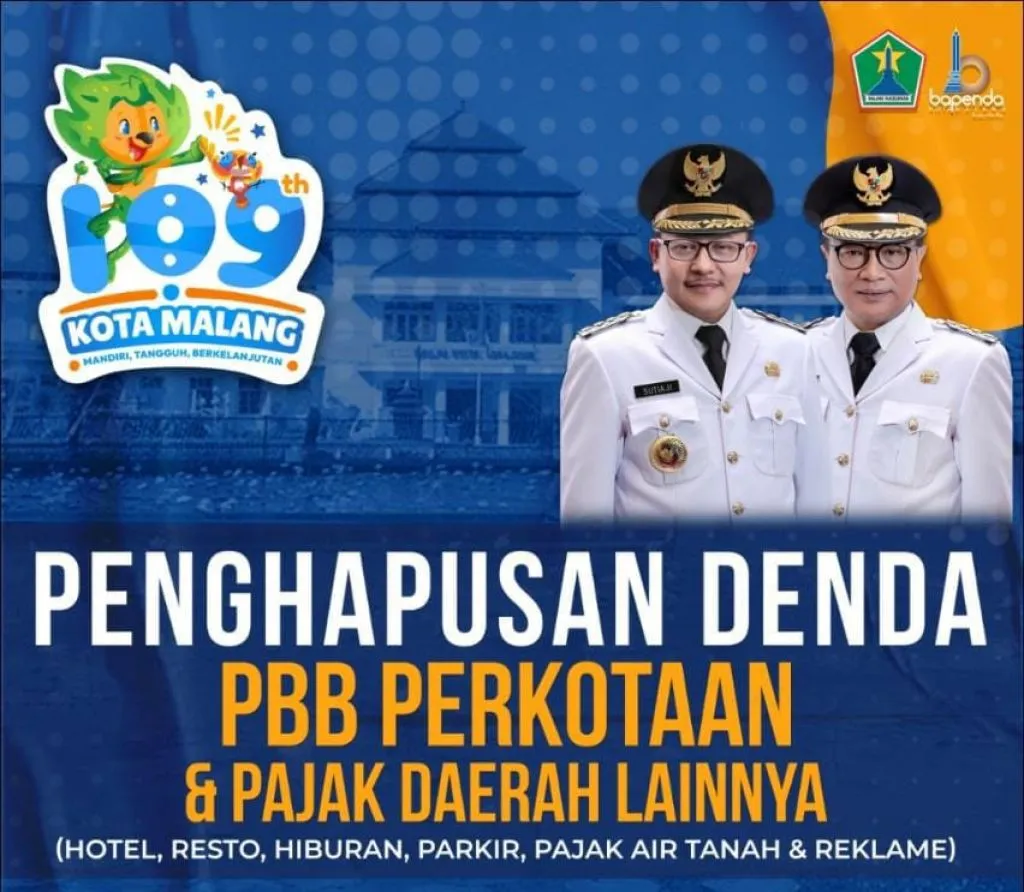 Buruan Bayar!! April 2023 Ini Bapenda Kota Malang Hapus Denda Penunggak Pajak