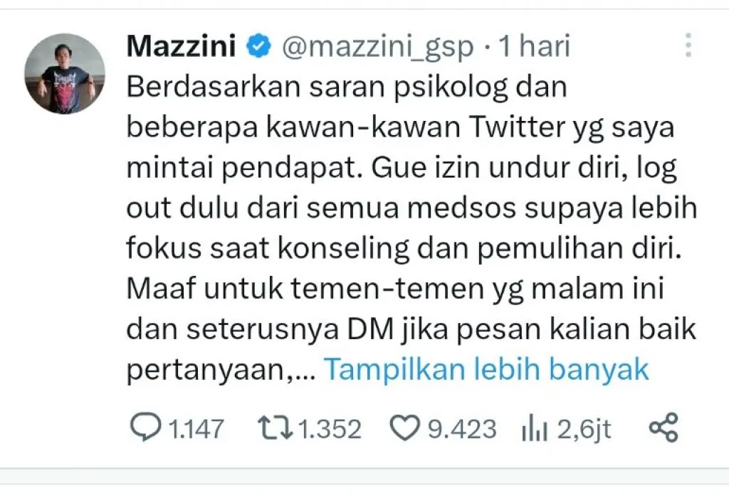 Usai Sukses Viralkan Kasus Anak AKBP Achiruddin, Akun @mazzini_gsp Pamit, Ada Apa?