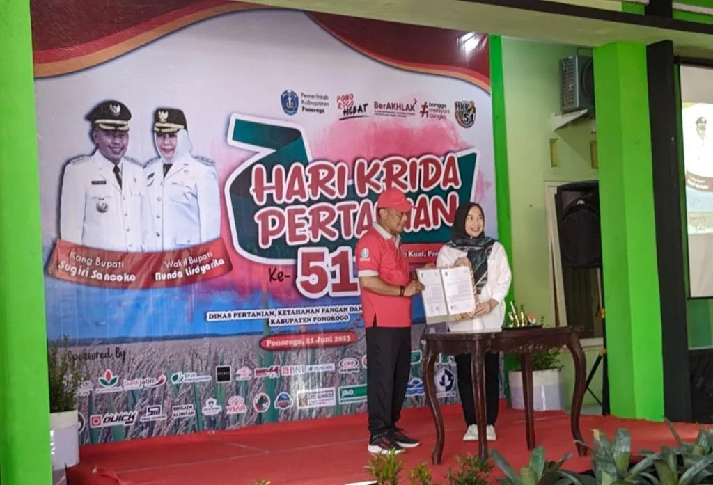 Peringati HKP, Ribuan Hektar Sawah di Ponorogo Diasuransikan Cegah Gagal Panen