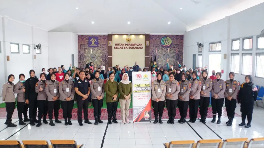 Bakti Kesehatan Polwan Polresta Sidoarjo, Digelar di di Rutan Perempuan Kelas II A
