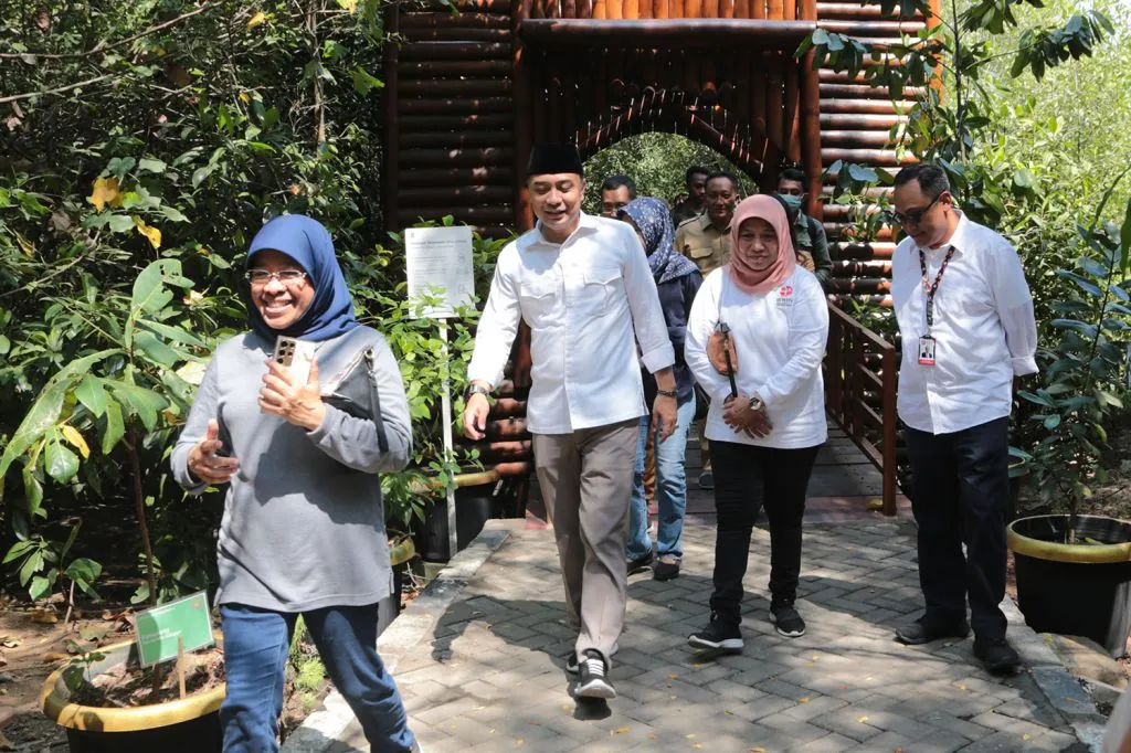 Cek Kesiapan Kebun Raya Mangrove Sebelum Diresmikan, Wali Kota Eri: Sudah 99 Persen