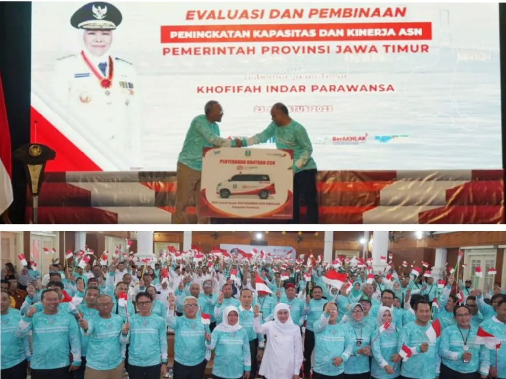 Pemprov dan Bank Jatim Sapa ASN Sekaligus Serahkan Bansos di Pamekasan