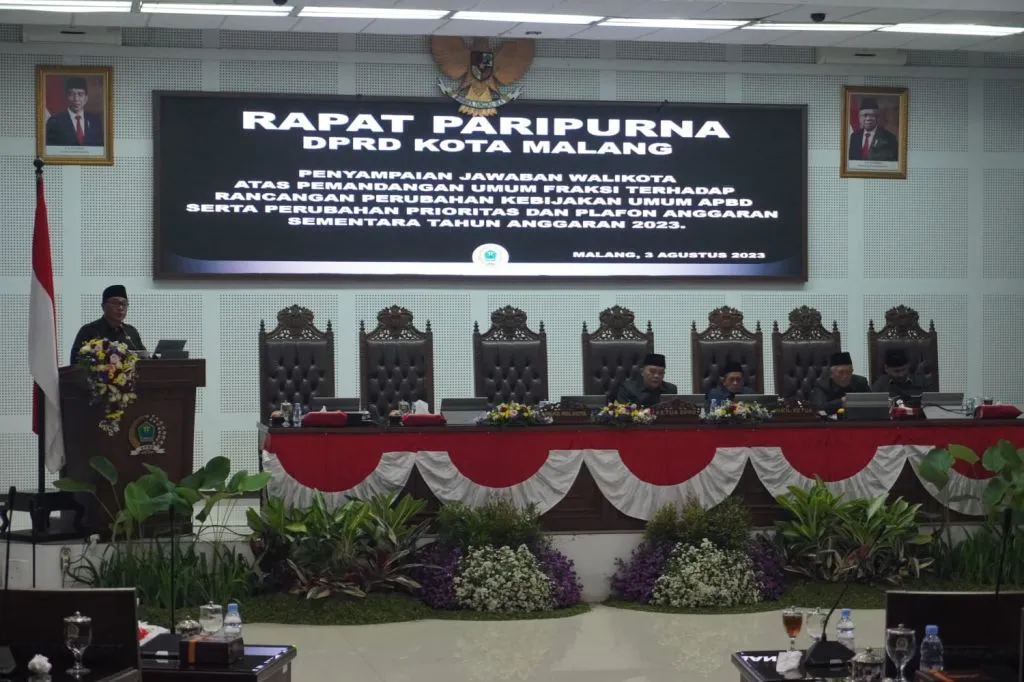 Walikota Malang Berikan Tanggapan KUPA PPAS APBD 2023