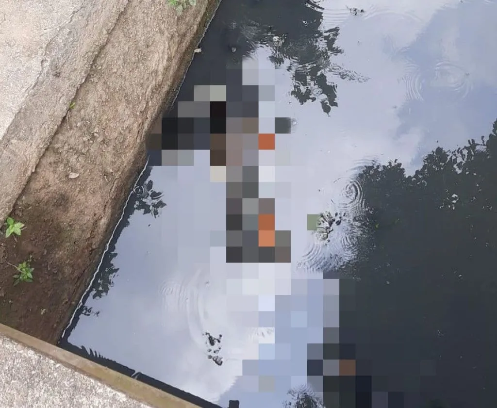 Mayat Pria Bertato Ditemukan di Kolam Retensi Jalan Seduduk Putih, Palembang