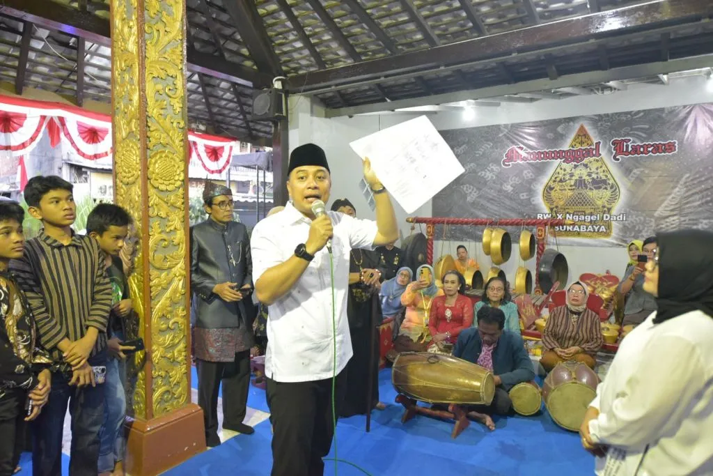 Hadir Acara Sedekah Bumi Ngagelrejo Surabaya, Wali Kota Eri Bawa Pesan Jaga Persatuan