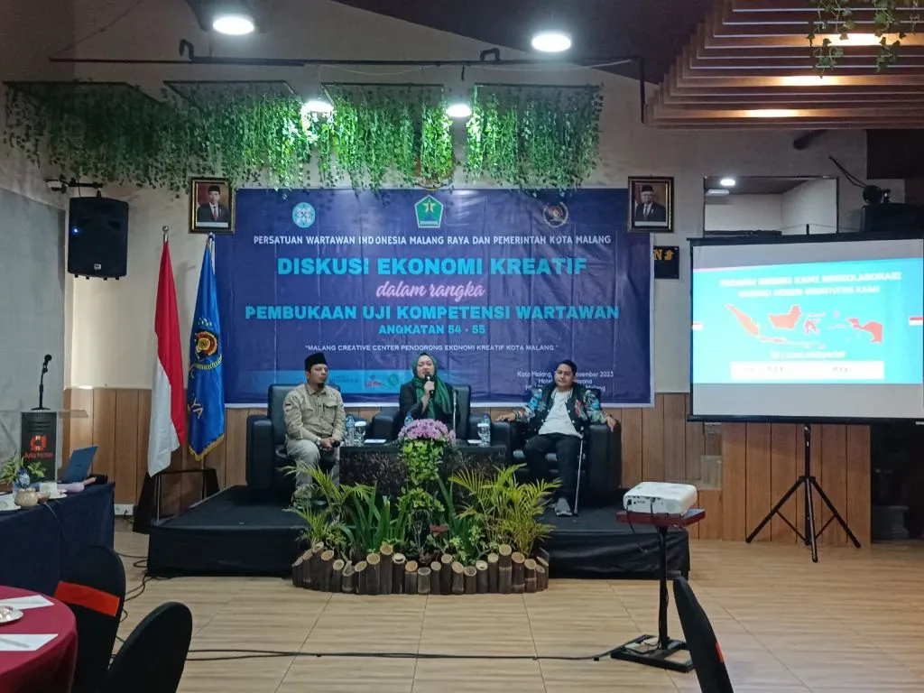 Diskusi Ekonomi Kreatif Jadi Sesi Pembuka UKW PWI Malang Raya Angkatan 54-55
