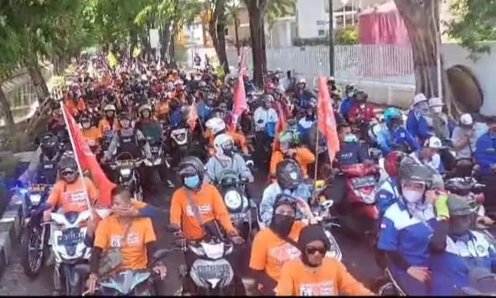 Pasca Dikabulkannya Kenaikan UMK, Buruh di Jatim Siap Kawal Pemilu Damai
