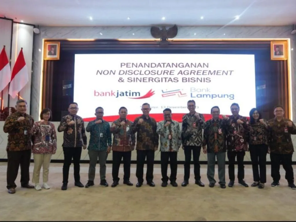 Perkuat KUB, Bank Jatim - Bank Lampung Teken NDA dan PKS Sinergitas Bisnis