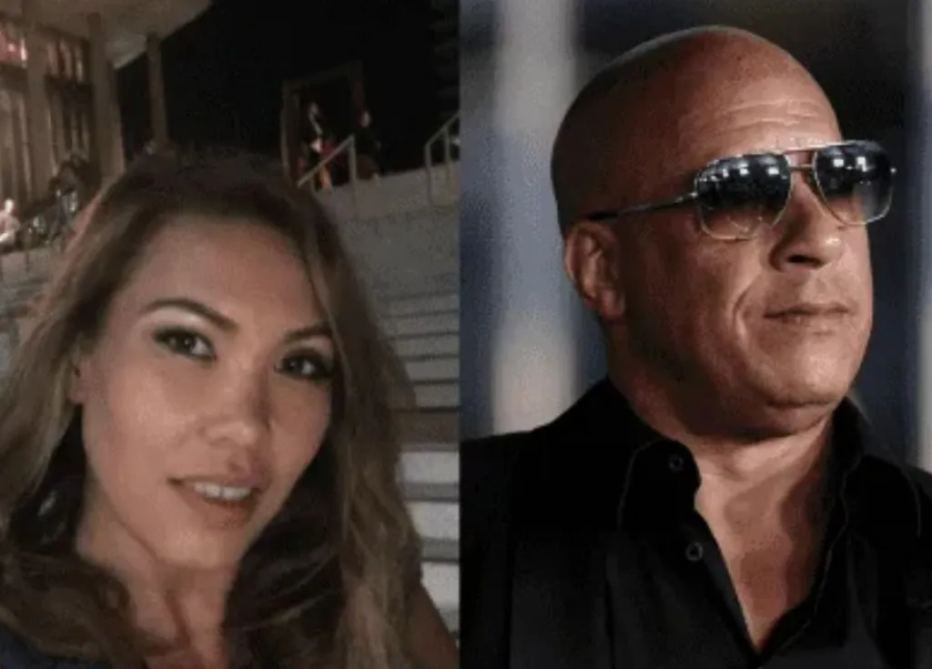 Asta Jonasson (kiri) dan Vin Diesel. Foto: Montase