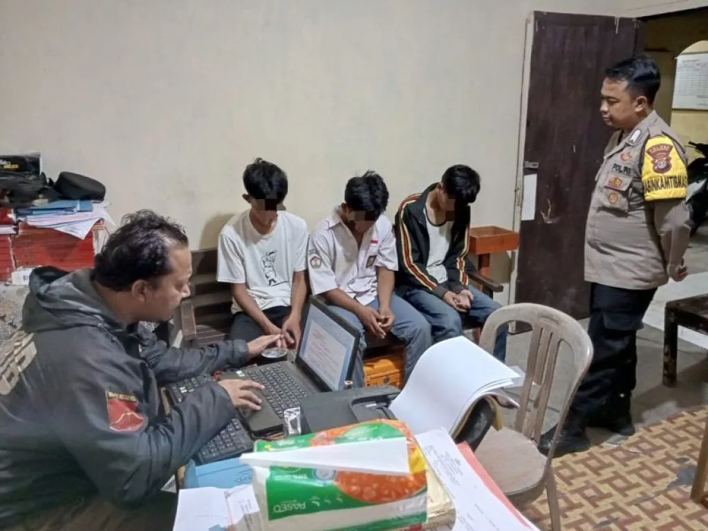 Tiga Pelajar SMK Hendak Tawuran Nyaris Diamuk Massa di Gadingrejo Pringsewu