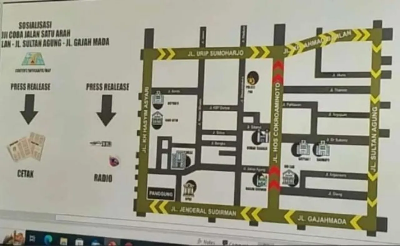 Median Jalan Rampung Dibongkar, Uji Coba Jalan Satu Arah di Ponorogo Diberlakukan Senin Depan