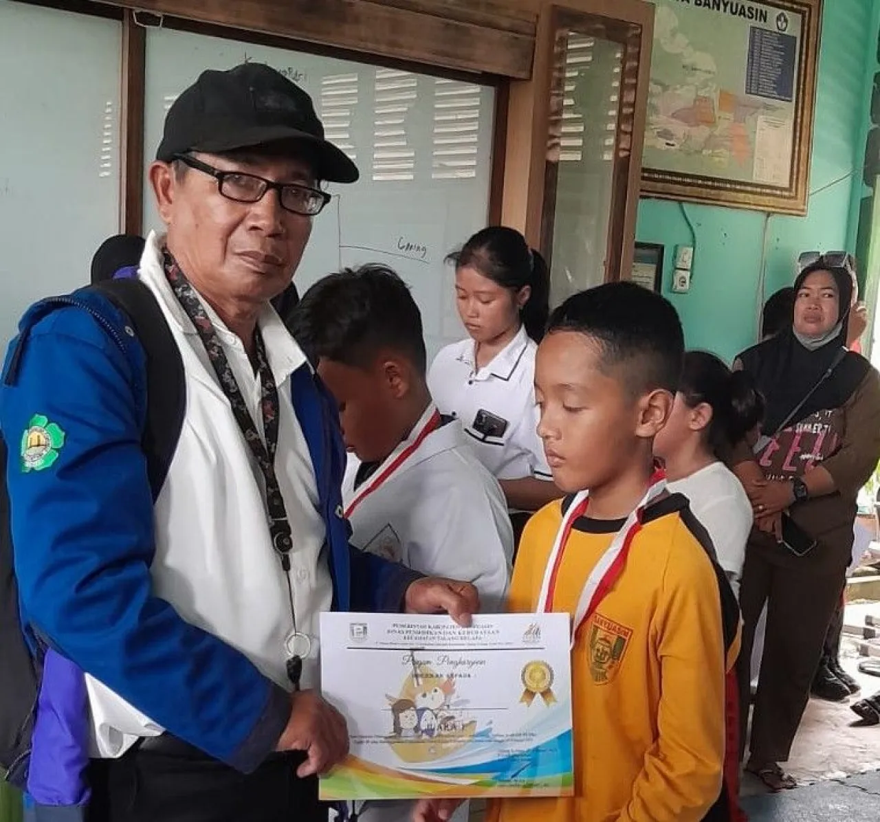 Pelajar SD dan SMP se-Kecamatan Talang Kelapa Ikut Perlombaan O2SN 2024