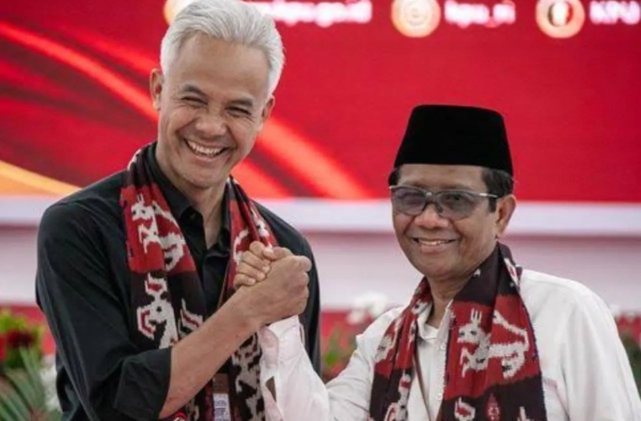 Ganjar Mahfud yang kalah telak dalam hitungan quick count. Foto: IG Ganjar